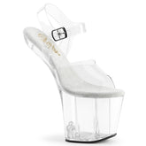 8 Inch Heelless CRAZE-808 Clear